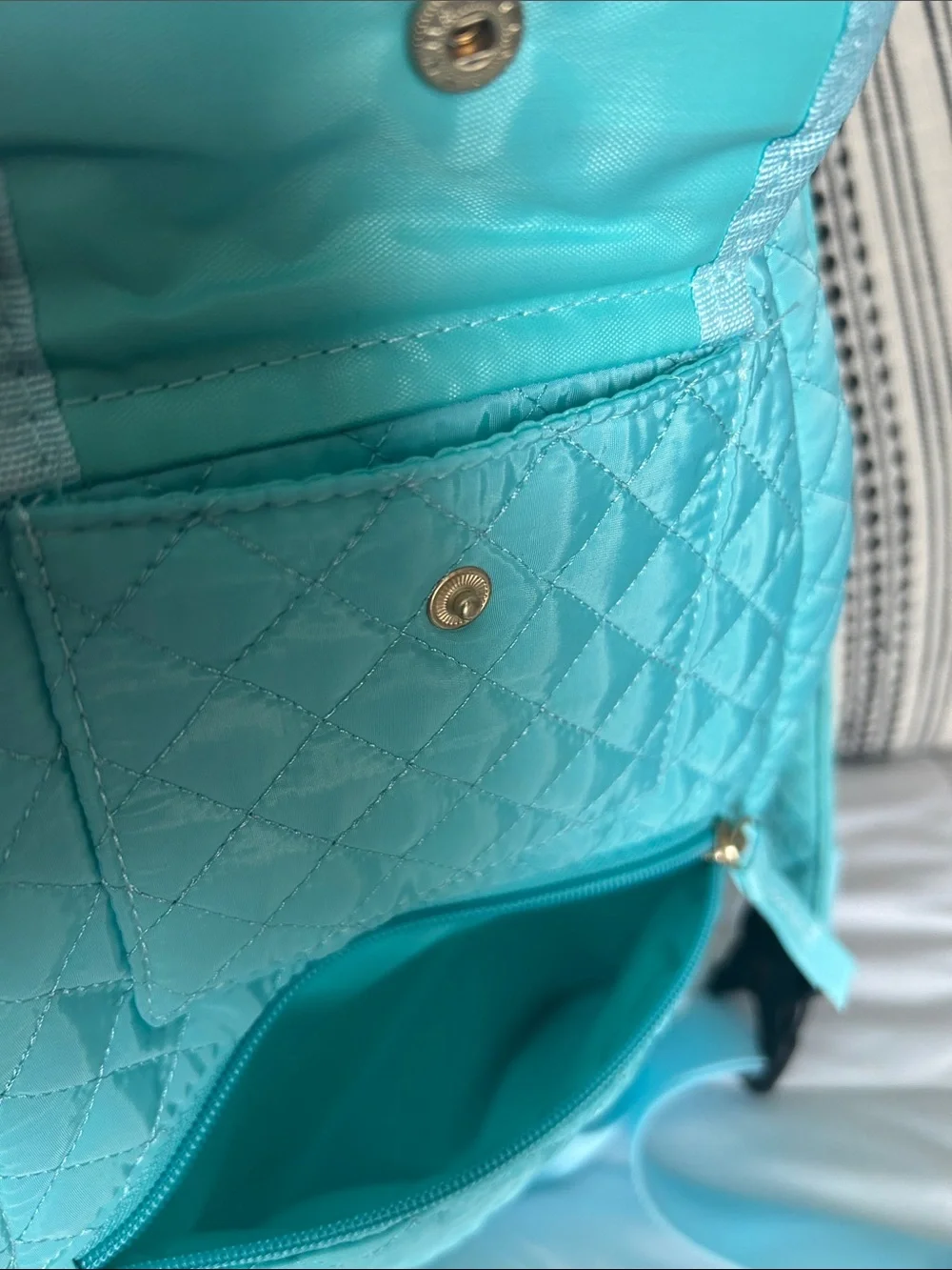 Simply Southern Quilted Aqua Sling Bag - Lightweight Crossbody for Women